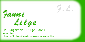 fanni lilge business card